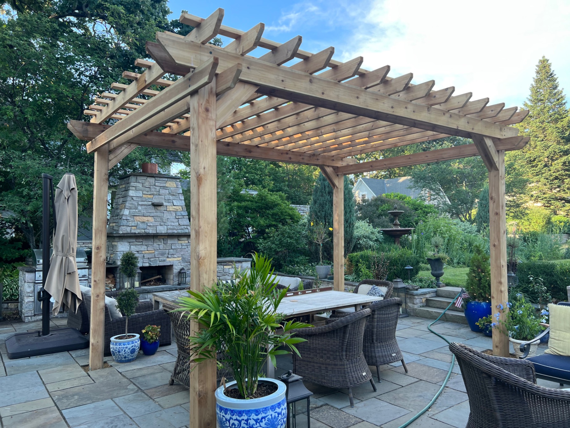 Custom PergolasPro pergola installation in a Minnesota backyard